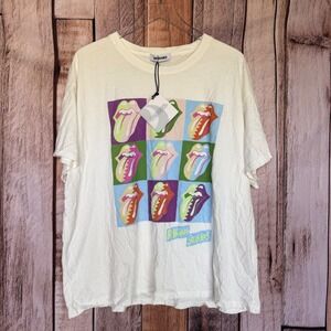 Daydreamer Rolling Stones Graphic Tee Pop Art Band Shirt Rock Style Size 1X NWT